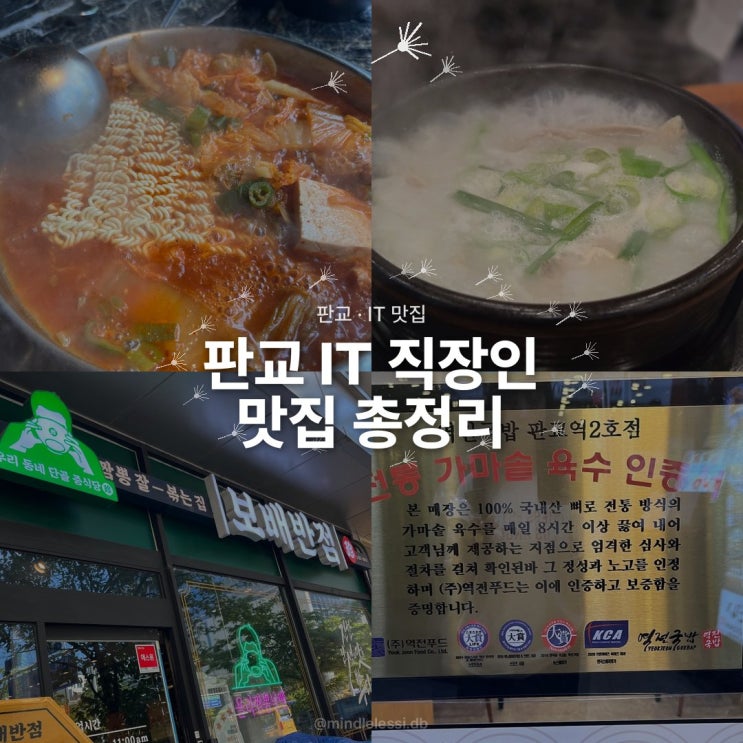 판교 맛집 IT 직장인 점심 맛집 9곳 총정리